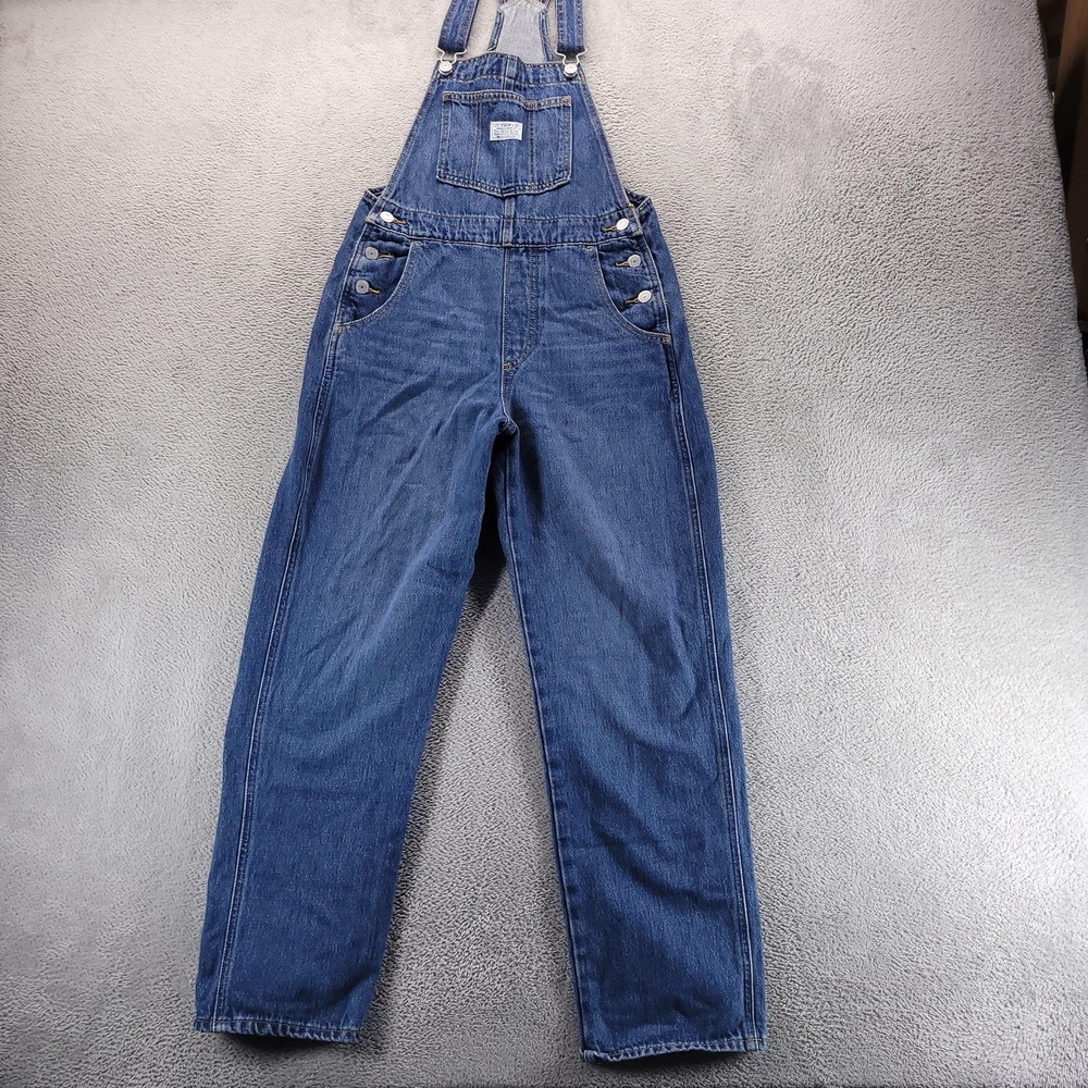 Levi's Overalls Women XS Blue Bib Straight Dark Wash Denim 85315-0036 Boho